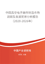 2020年真空电子器件制造市场调研报告